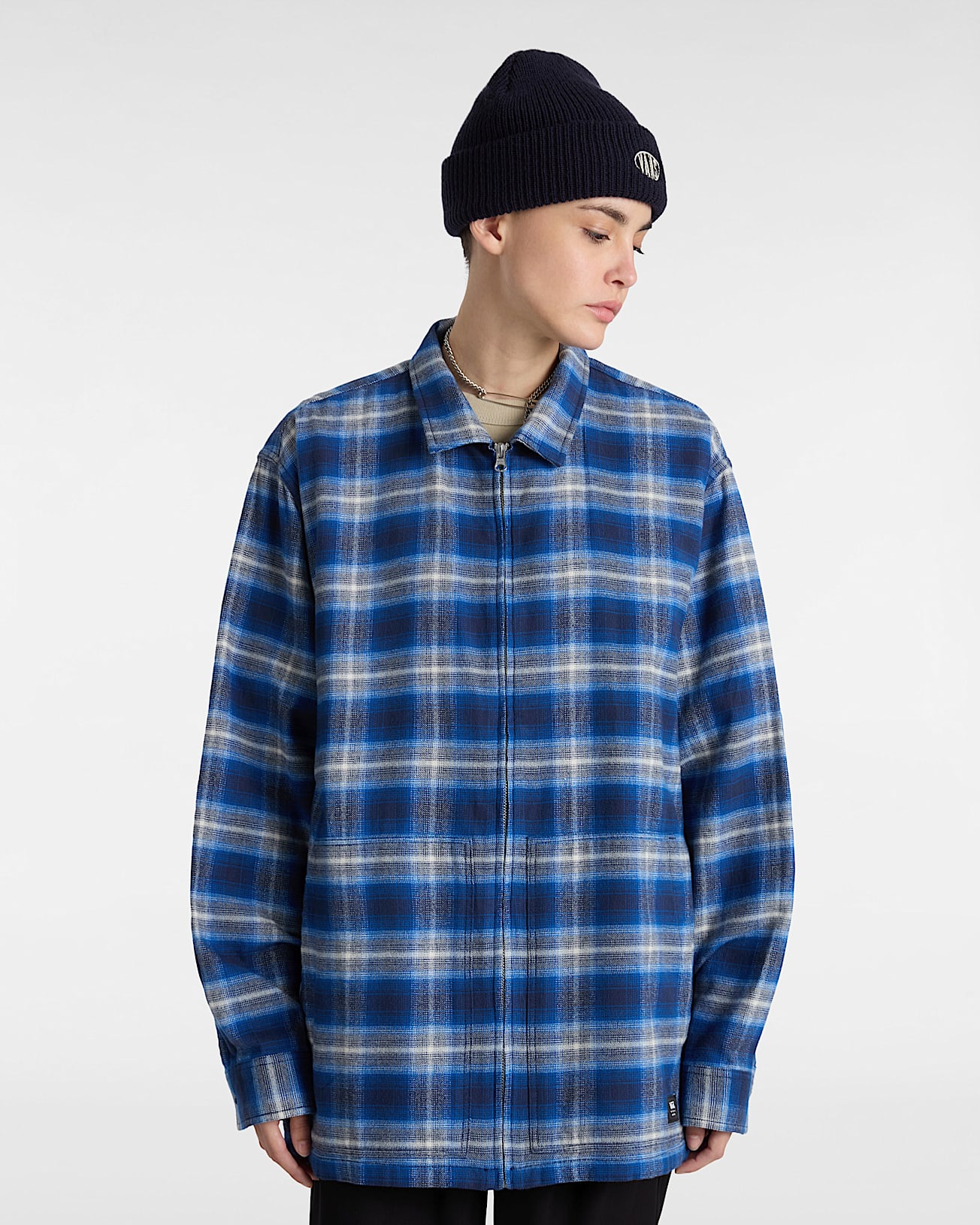 激安人気新品 Montwood UK Vans Blue| in Shirt Flannel Zip トップス