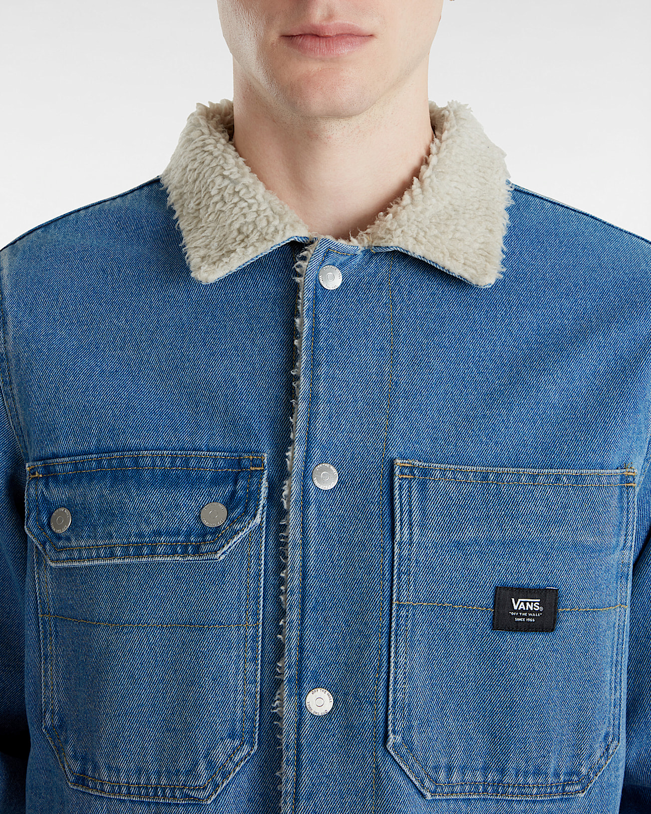 Drill Chore Denim Sherpa Jacket - 6