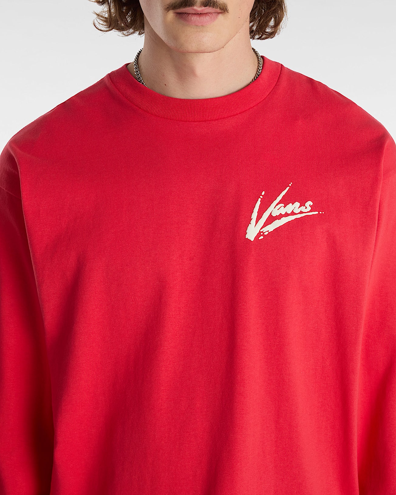 Dettori Loose Long Sleeve T-Shirt in Red| Vans UK
