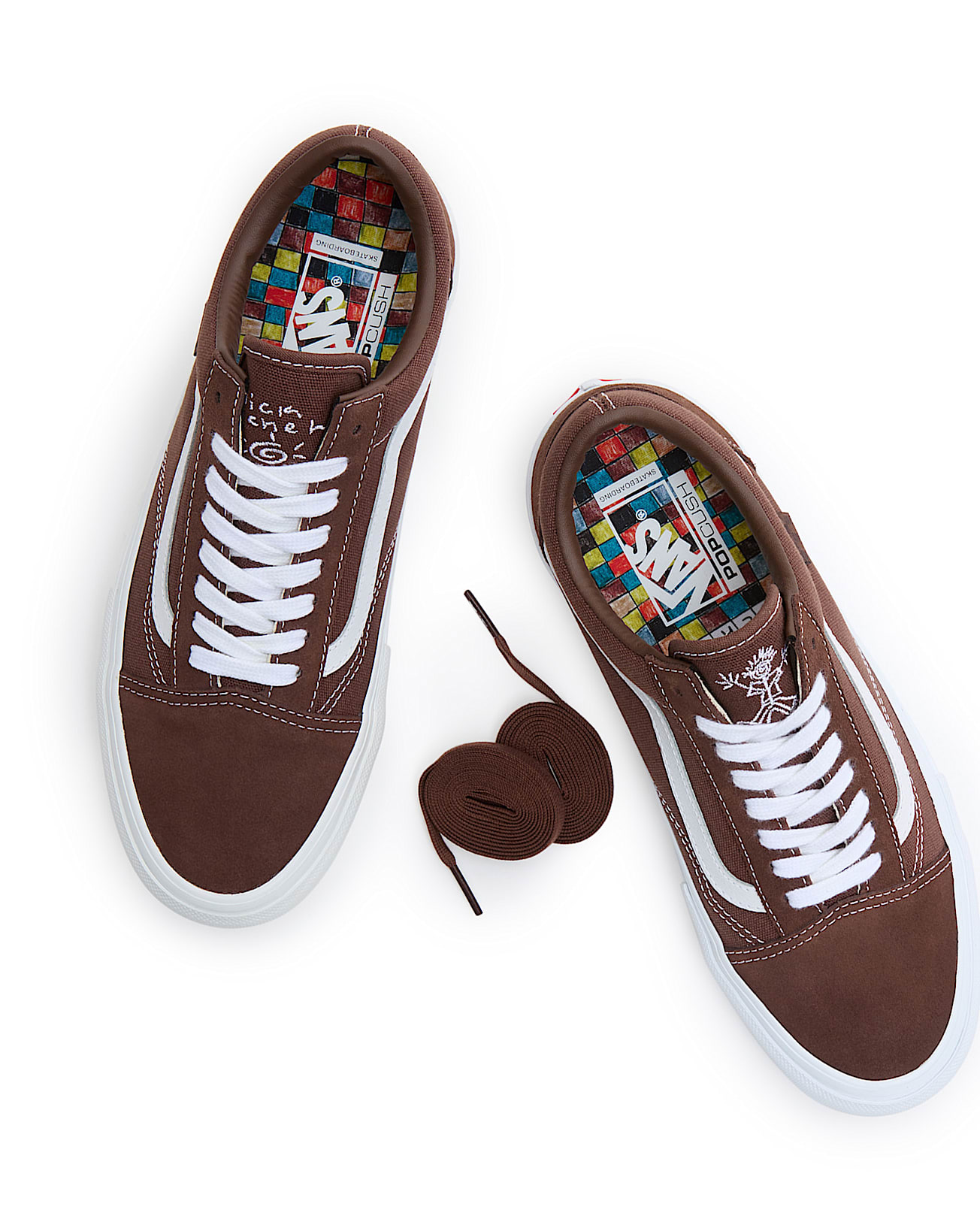 VANS x NICK MICHEL SKATE OLD SKOOL★BROWN/WHITE Skate Old Skool x Nick Michel Shoes in Brown| Vans UK