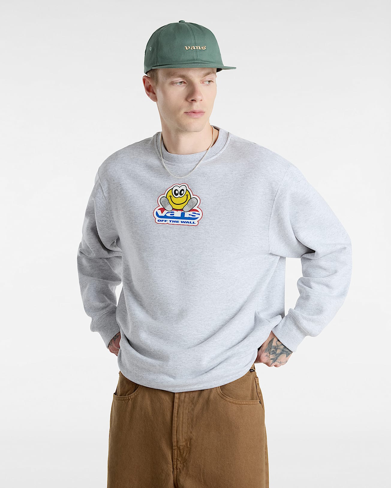 Soles Loose Crew Sweatshirt in Grey| Vans UK