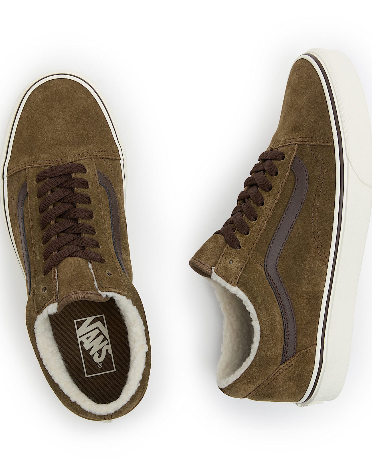 Old Skool Sherpa Shoes in Brown| Vans UK