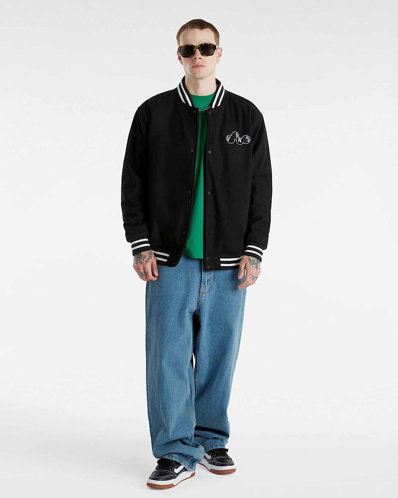 Scuttle Baseball Jacket in Black| Vans SE