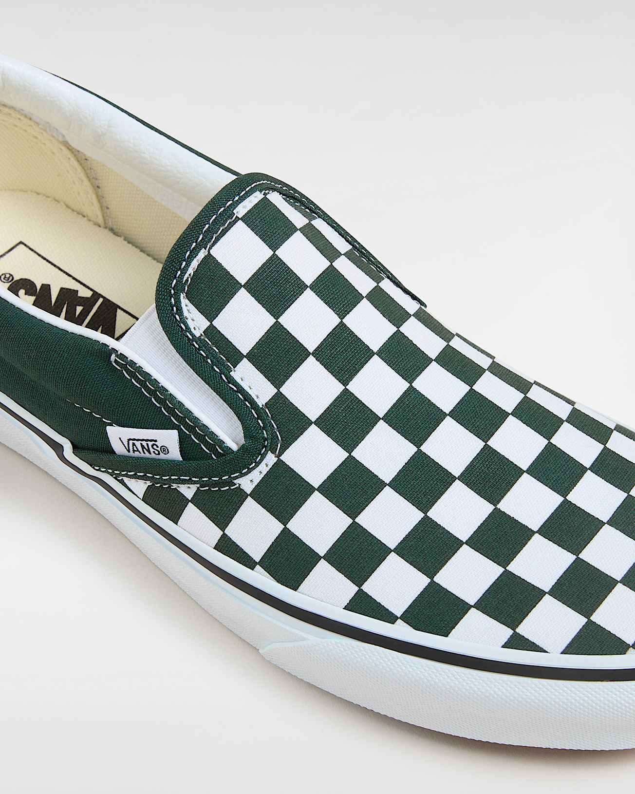 Classic Slip On Checkerboard Shoes In Green Vans UK Classic Slip On Checkerboard Shoes In Green Vans UK