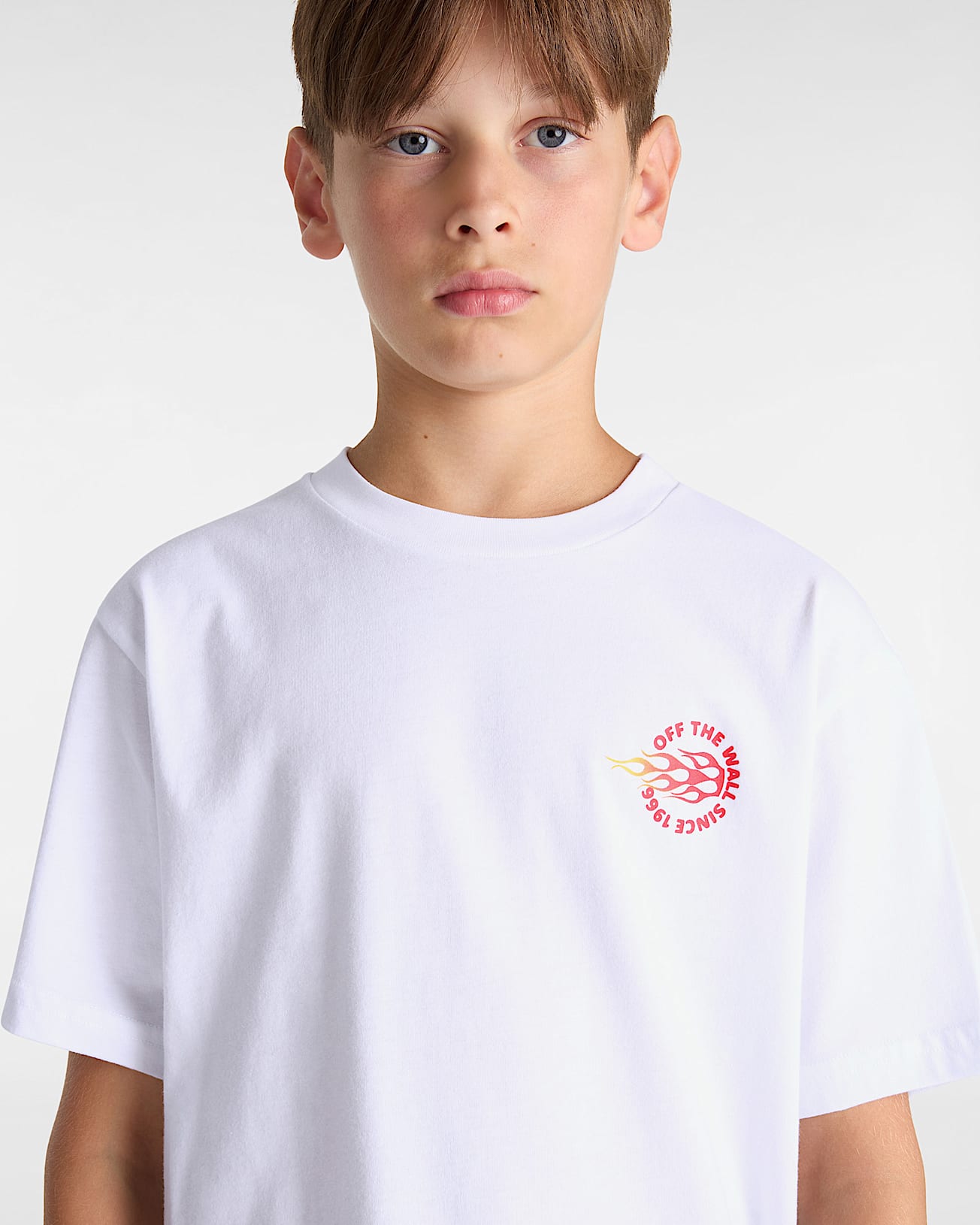 国内配送 VANS CHCKET FLAGS TEE WHITE Premium T-Shirt in Egret White | Vans