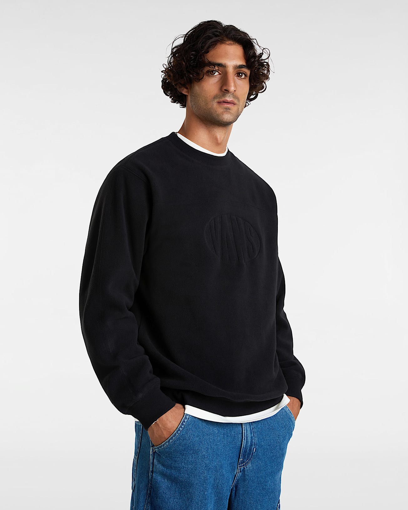 Carlo Polar Fleece Loose Crew Sweatshirt - 3
