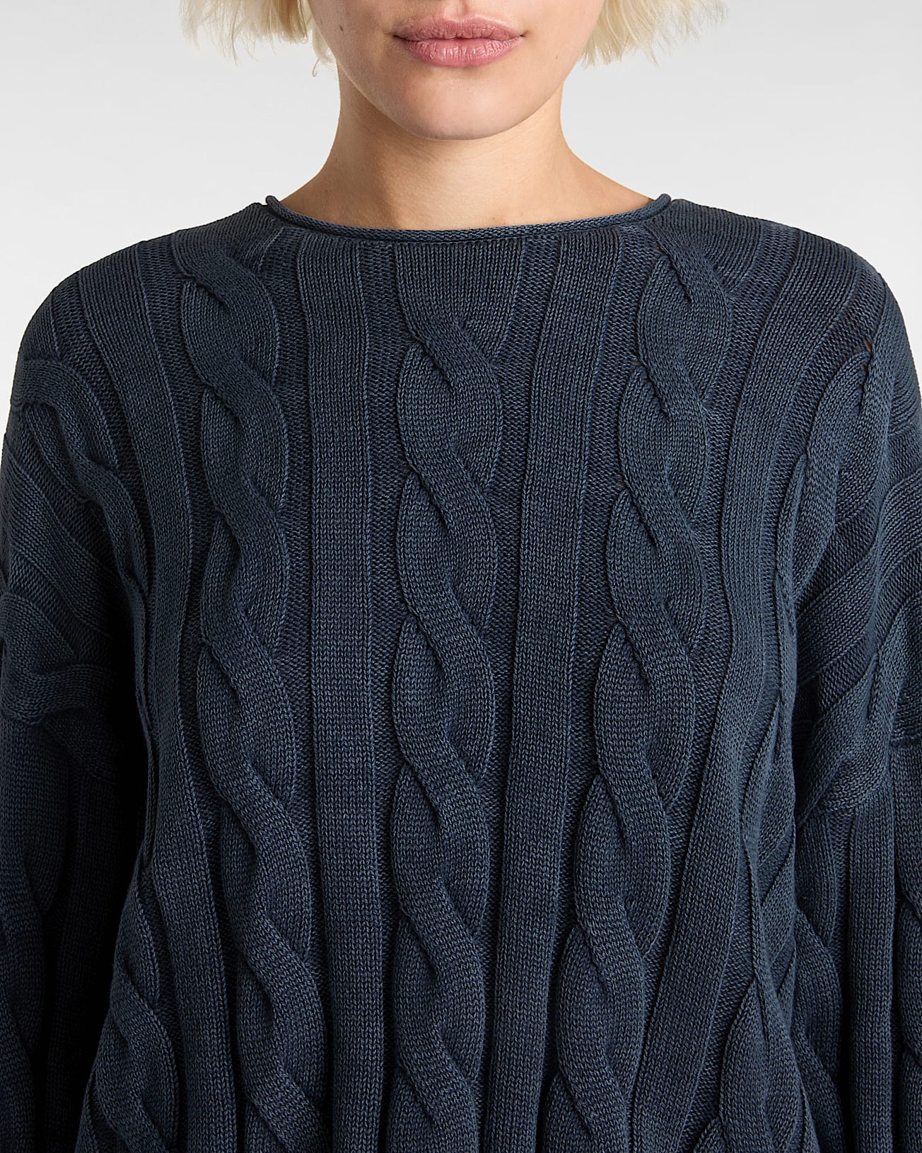 Maglione corto a trecce Mila