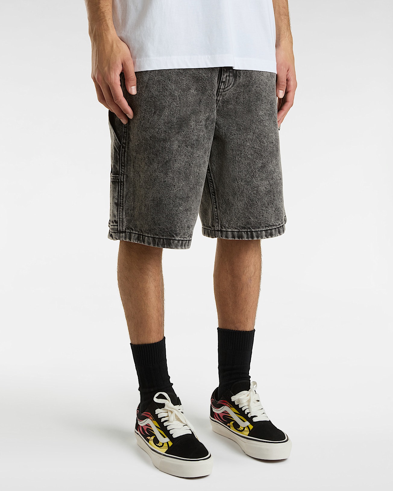 Drill Chore Loose Denim Short 22"