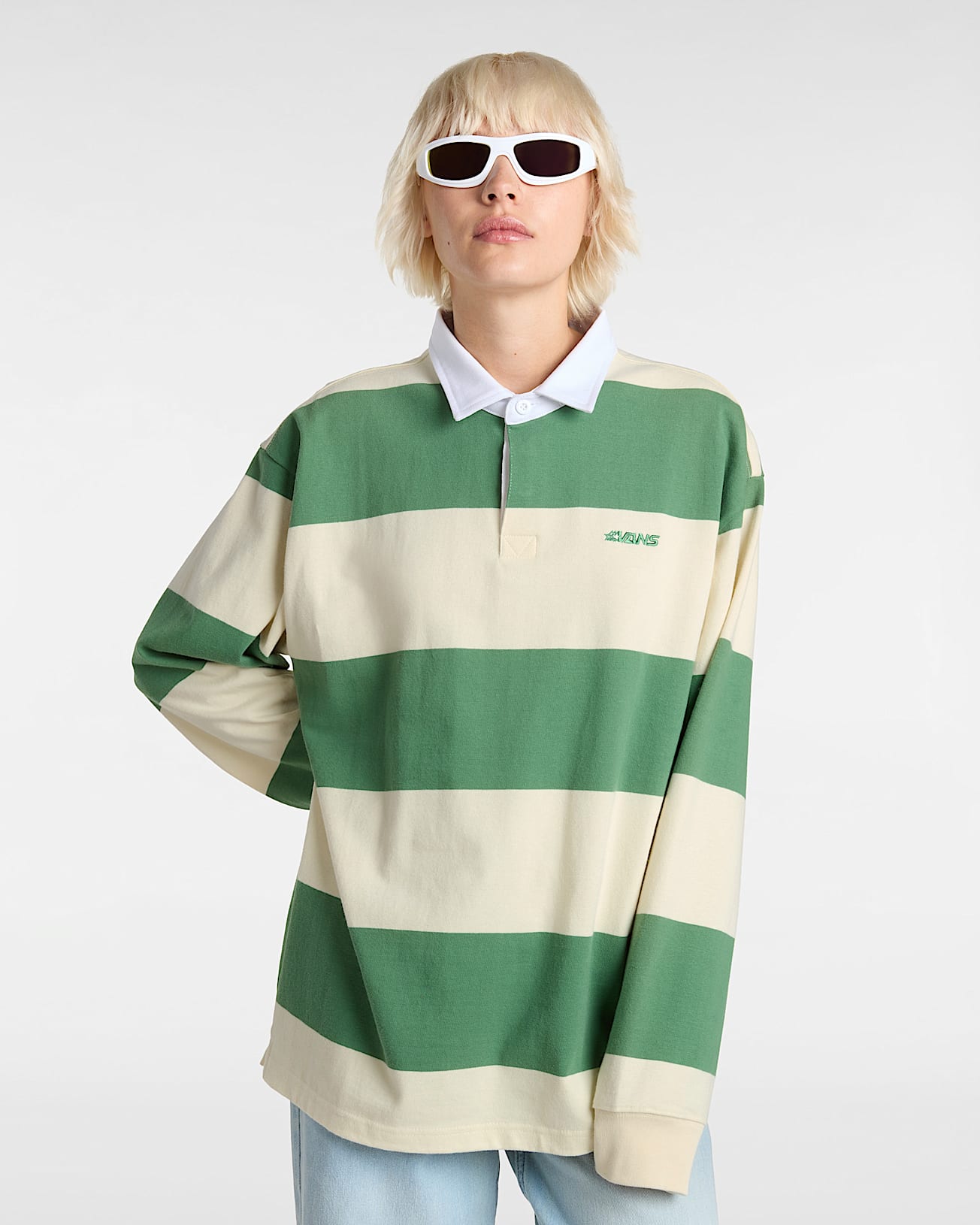 Ward Stripe Rugby Knit Polo