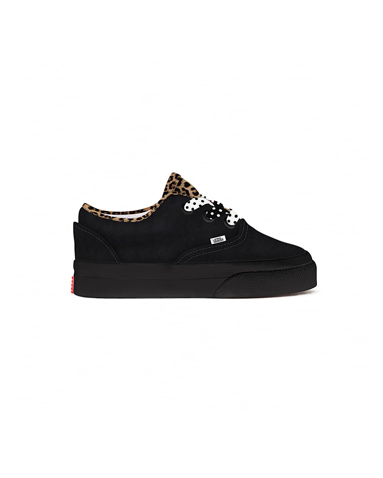 Toddler Customs Black Leopard Authentic Shoes (1-4 years) - 2