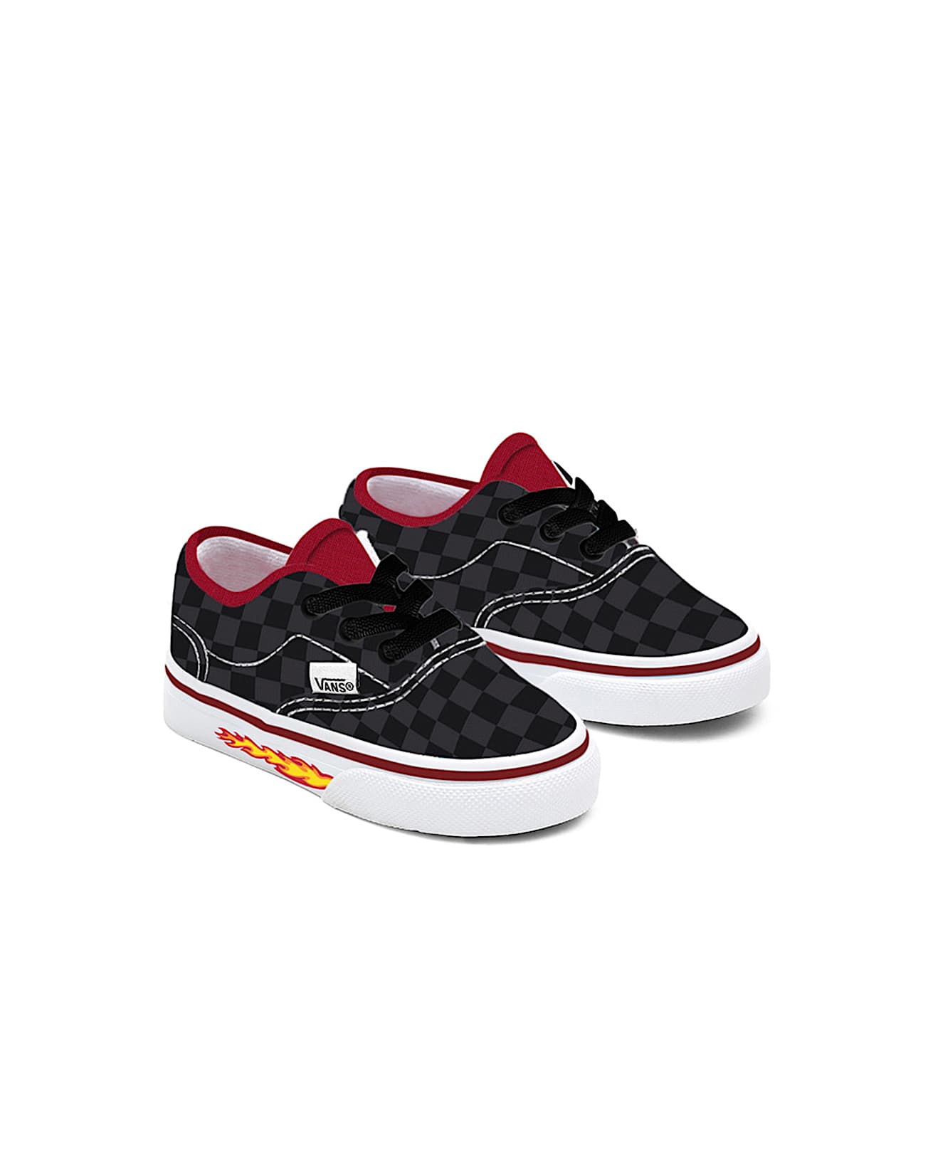 Gepersonaliseerde Checkerboard Flame Authentic Peuterschoenen (1-4 jaar) - 1