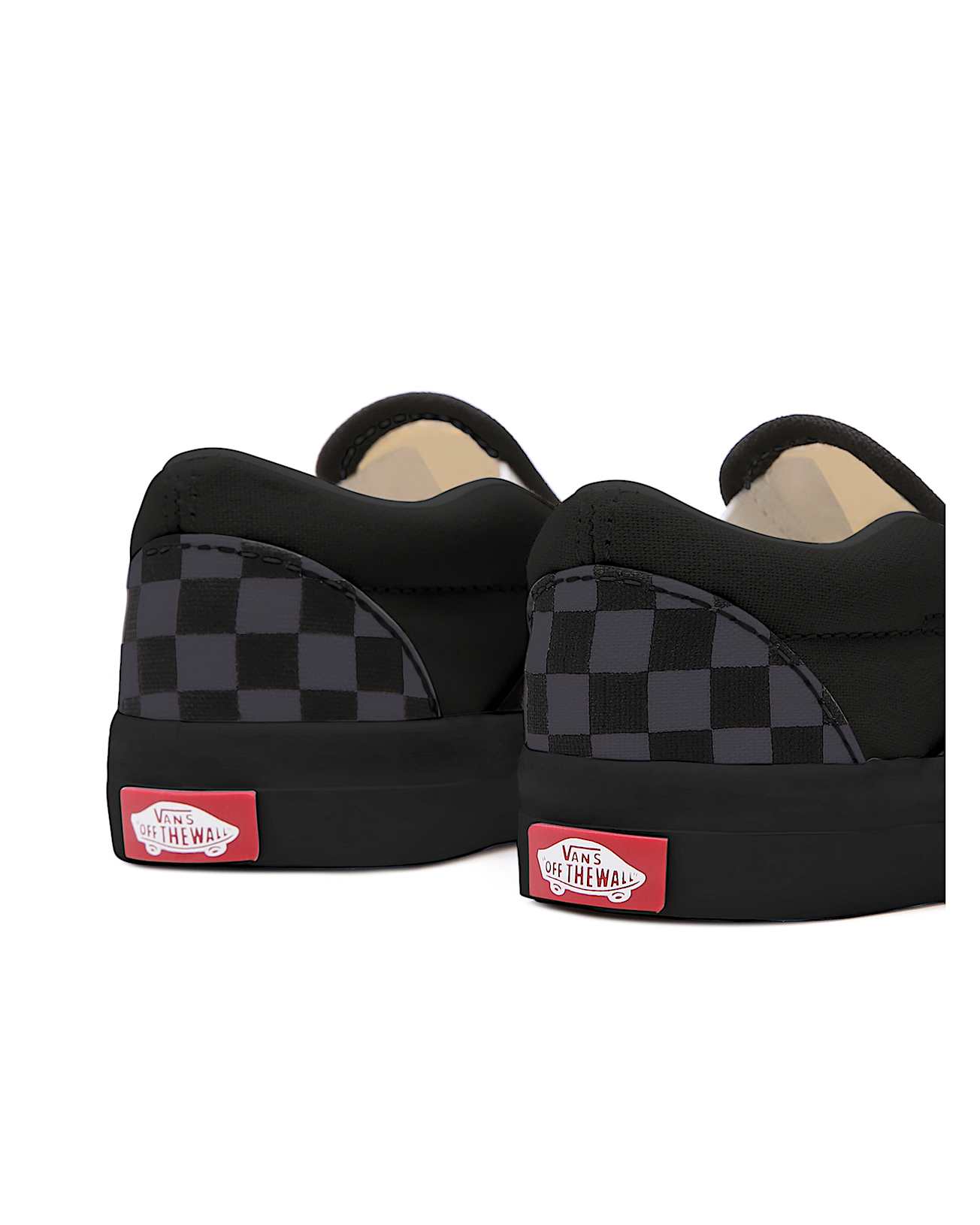 Toddler Customs Total Black Checkerboard Slip-On Shoes (1-4 years) - 3