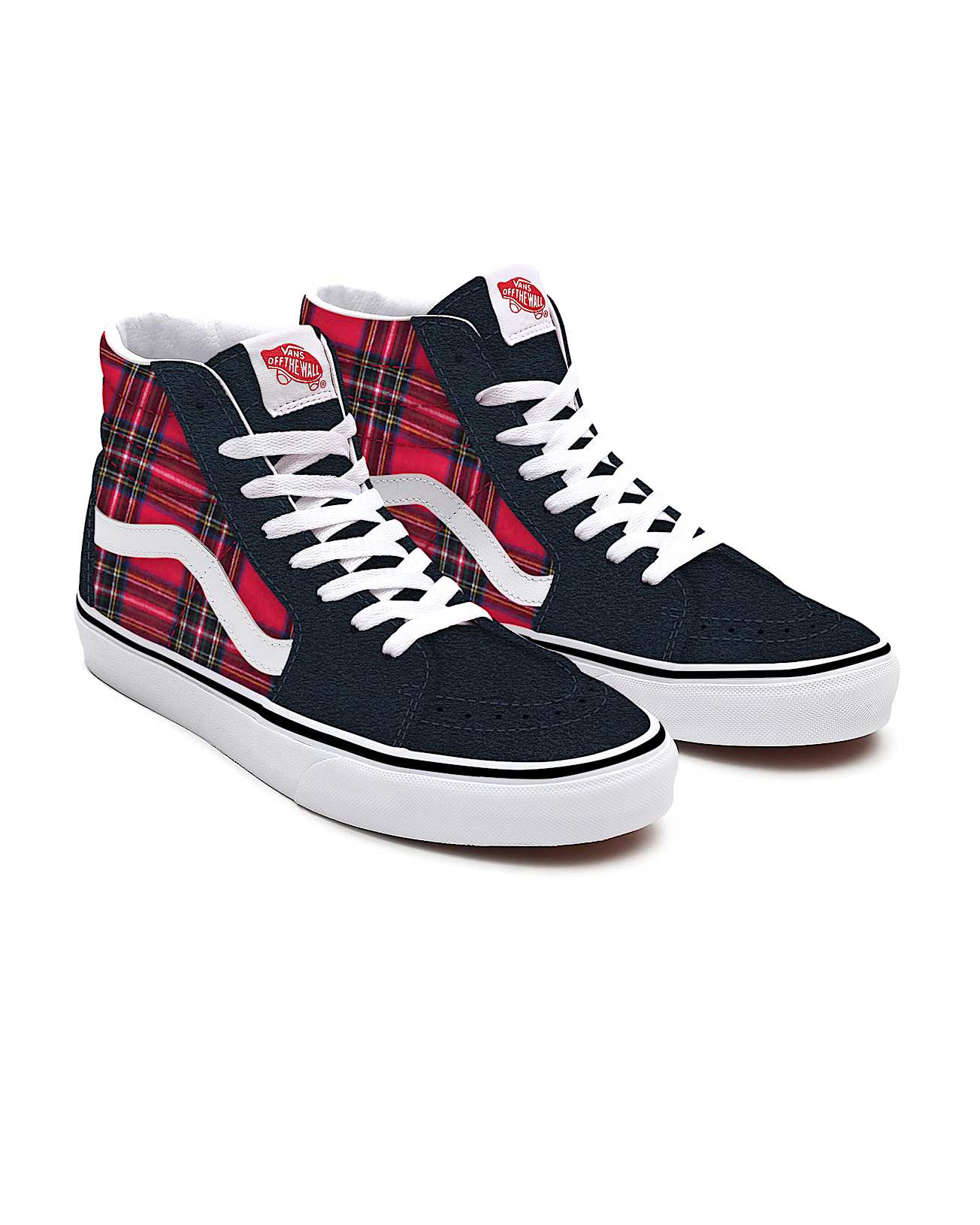 Customs Red Plaid Sk8-Hi - 1