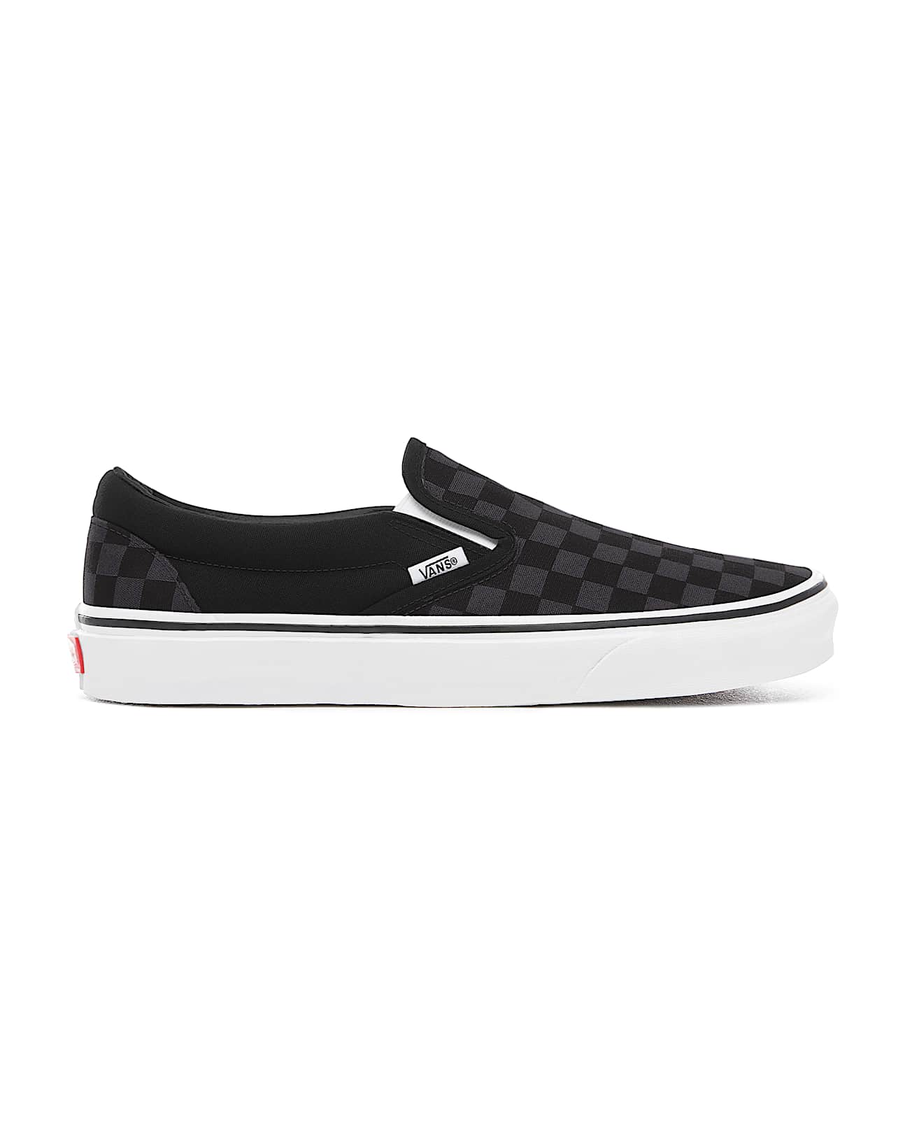 Black Checkerboard Slip-On Personalizadas de horma ancha - 2