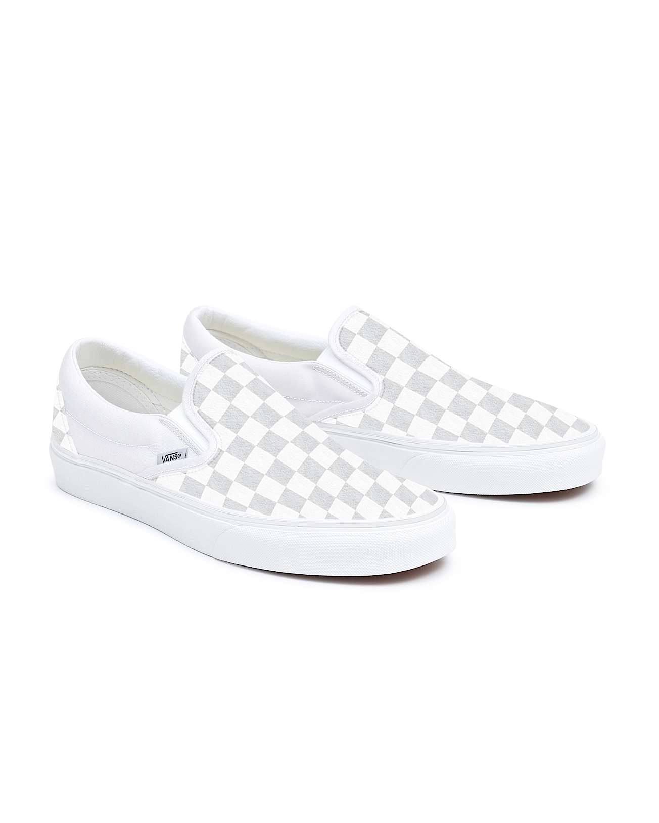 Customs True White Checkerboard Slip-On Wide Fit - 1