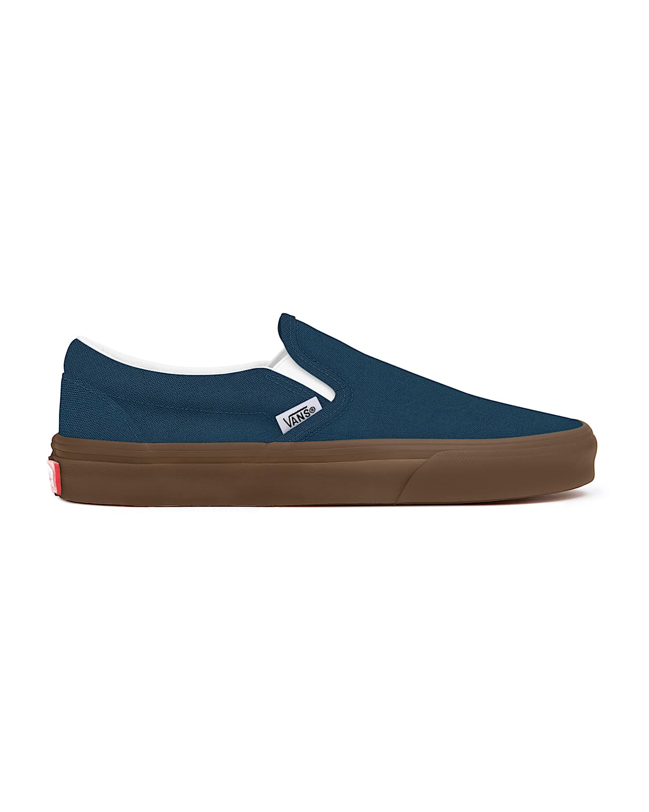 Customs Navy Gum Sole Slip-On Wide Fit - 2