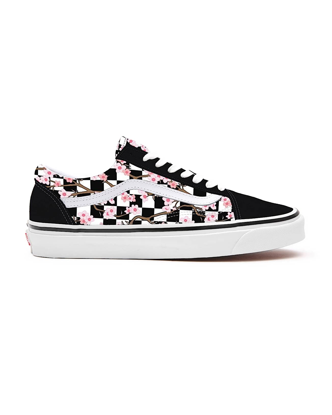 Customs Cherry Blossom Checkerboard Old Skool in Multicolour