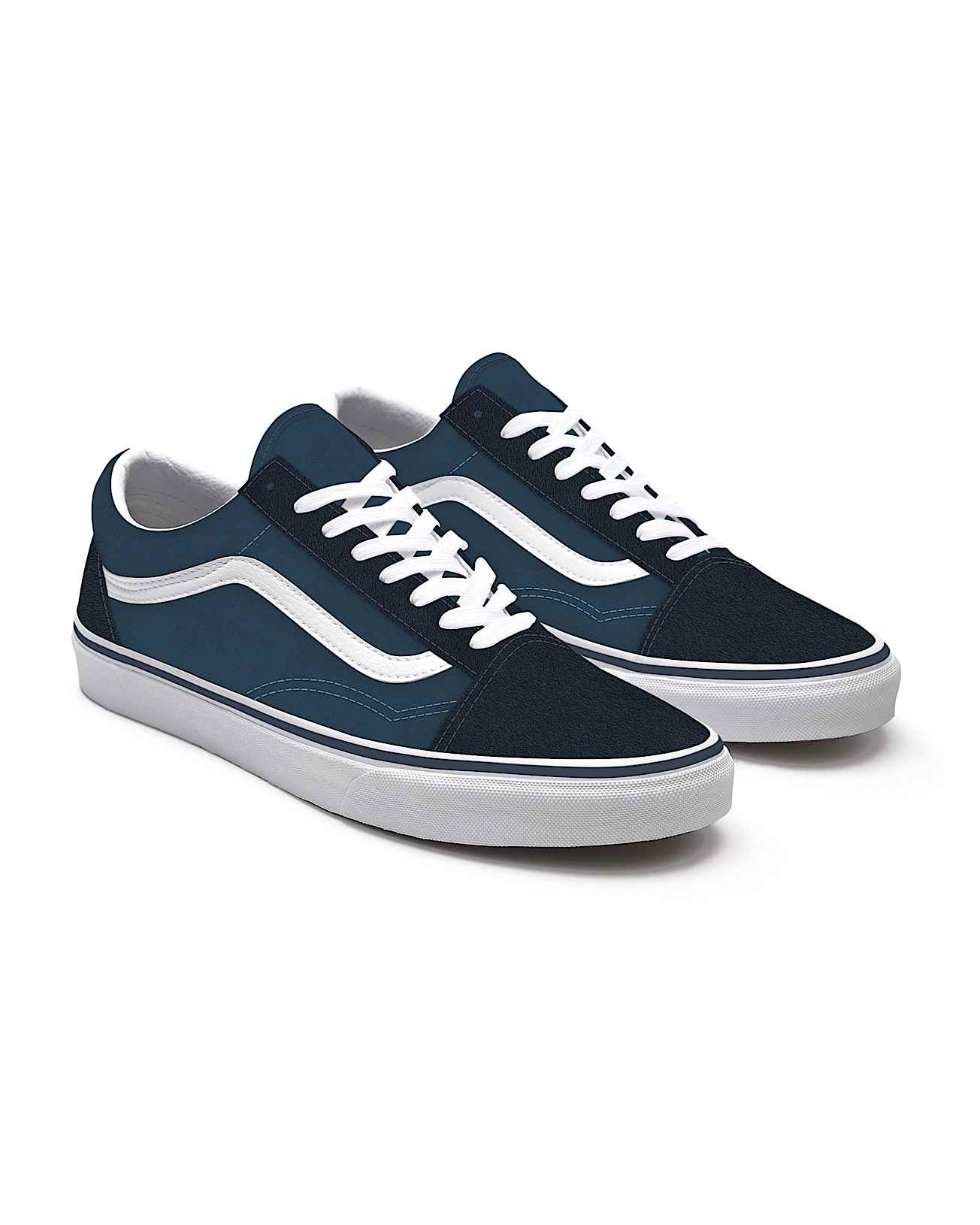 Gepersonaliseerde Navy Old Skool met brede pasvorm - 1