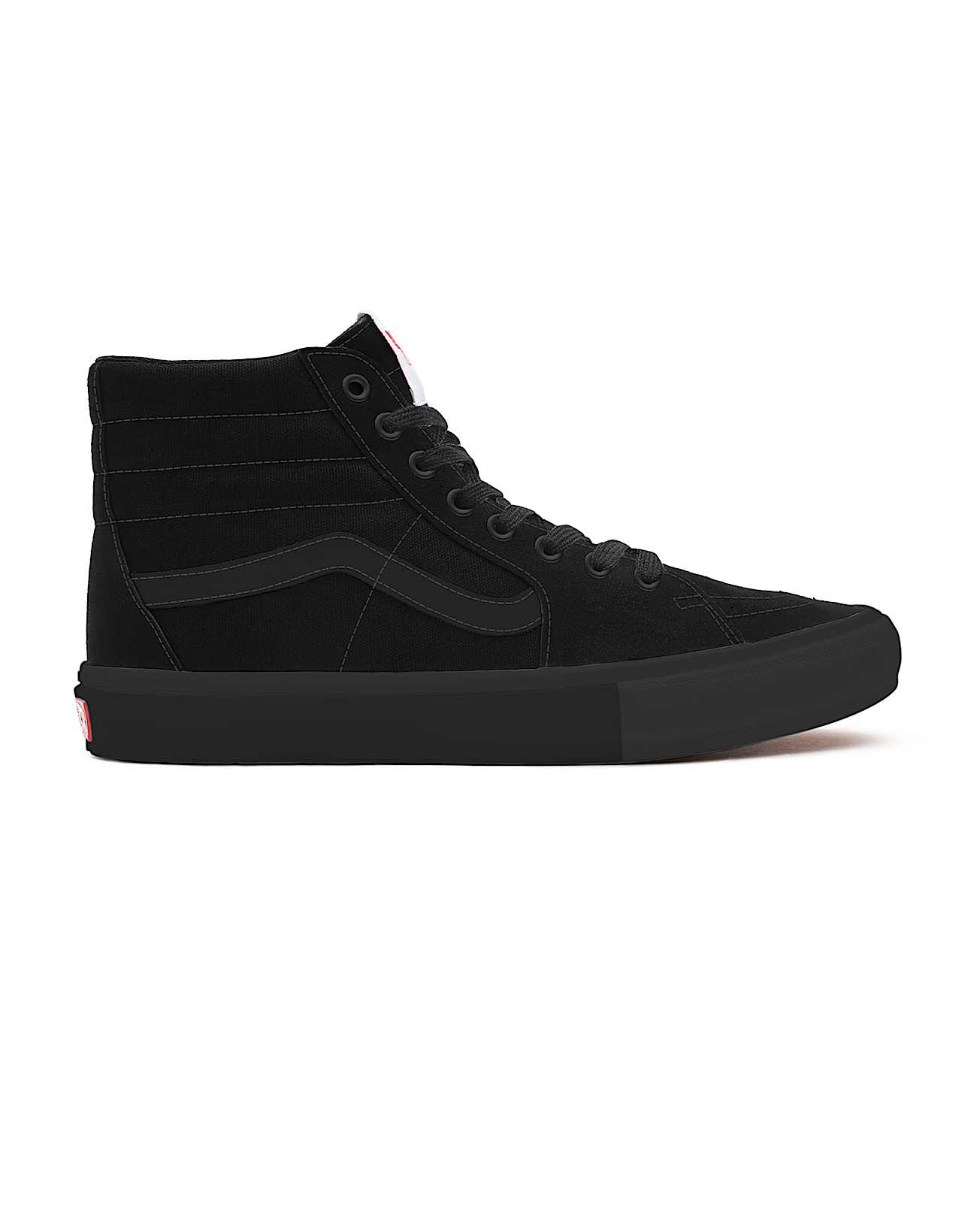 Gepersonaliseerde Total Black Canvas Sk8-Hi met brede pasvorm - 2