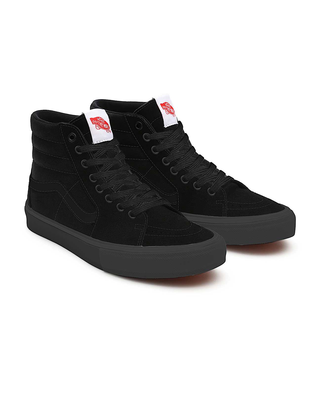 Gepersonaliseerde Total Black Canvas Sk8-Hi met brede pasvorm - 1