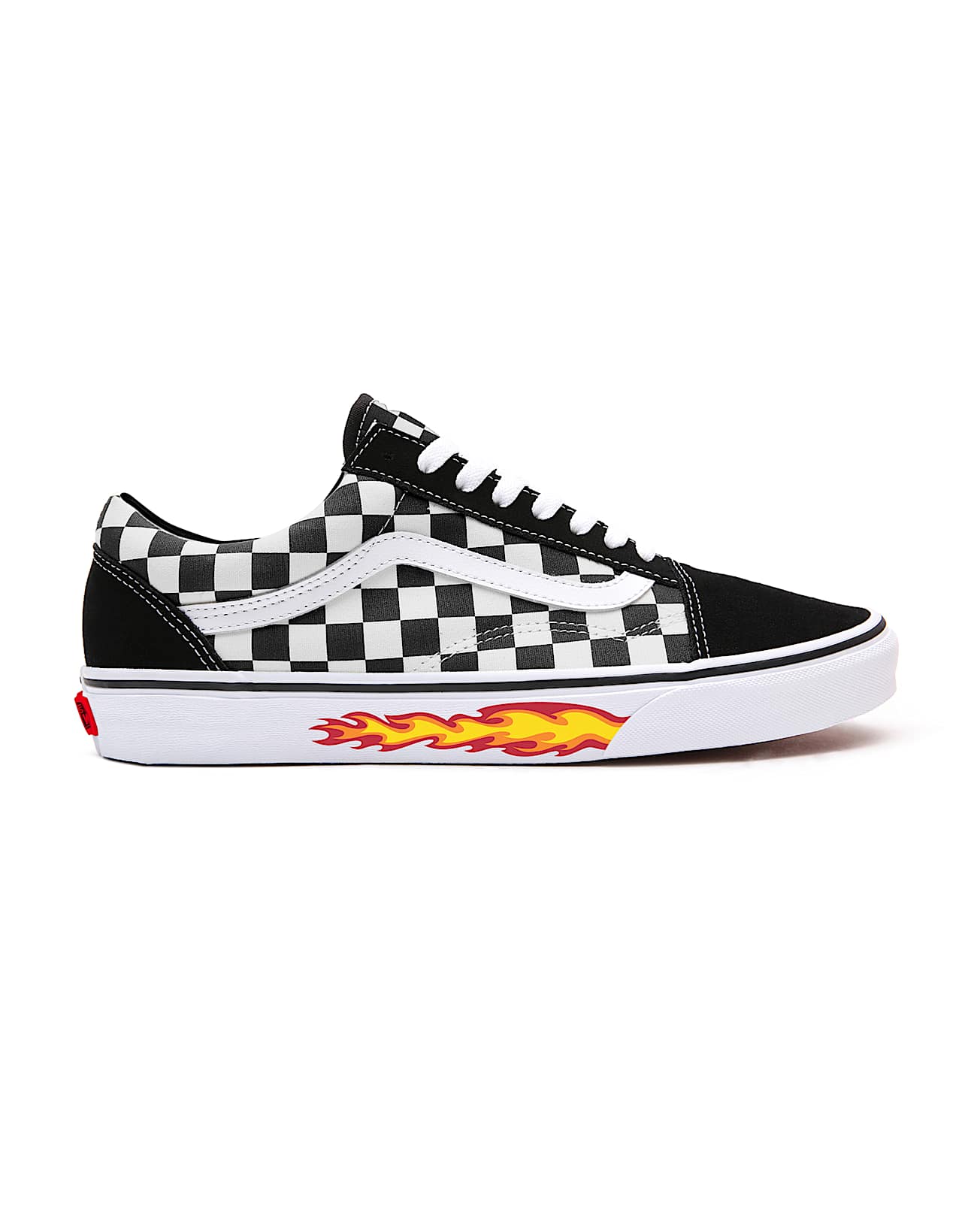 Checkerboard Flame Old Skool Personnalisées - 2