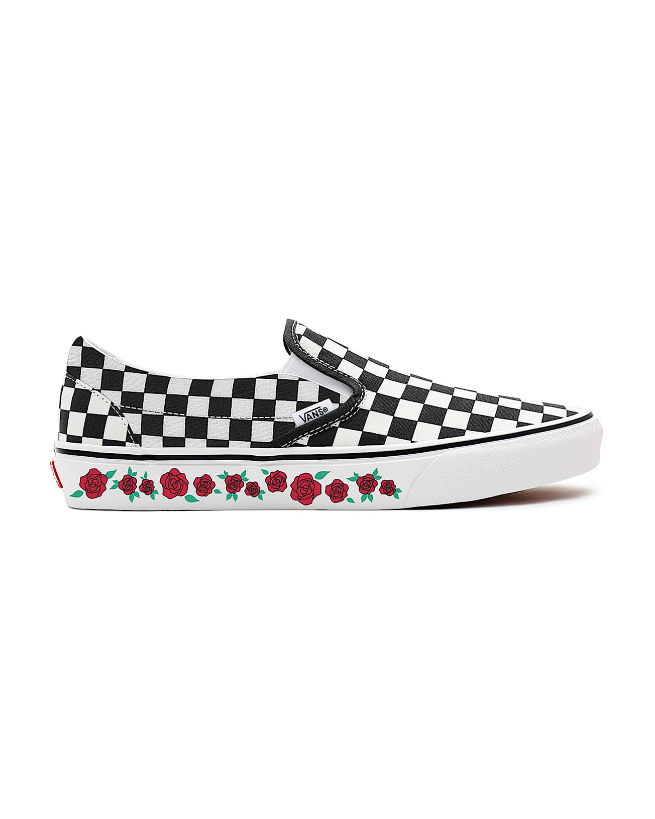 Gepersonaliseerde Checkerboard Rose Slip-On - 2