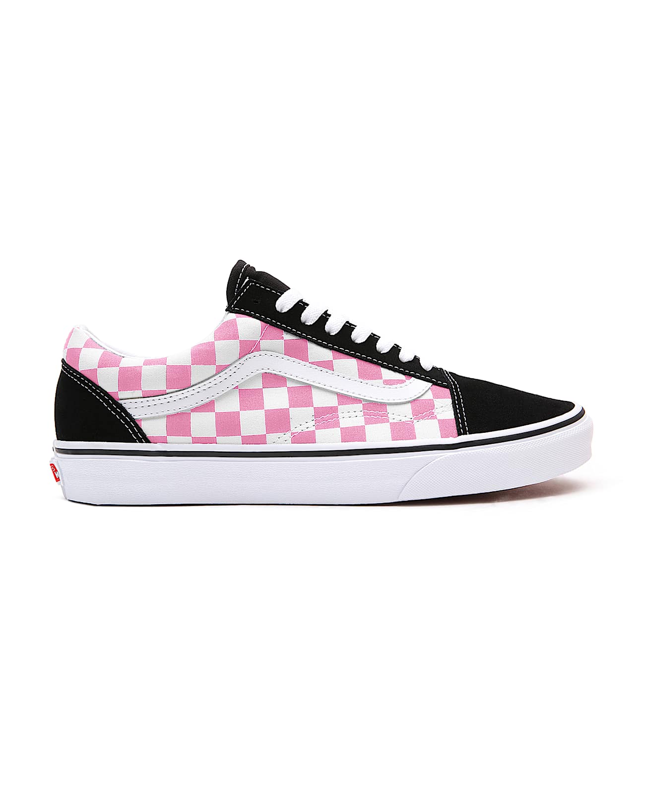 Personalisierbare Pink Checkerboard Old Skool