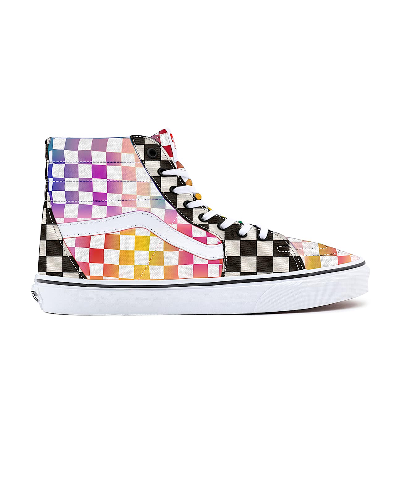 Rainbow Checkerboard Sk8-Hi Personnalisées - 2