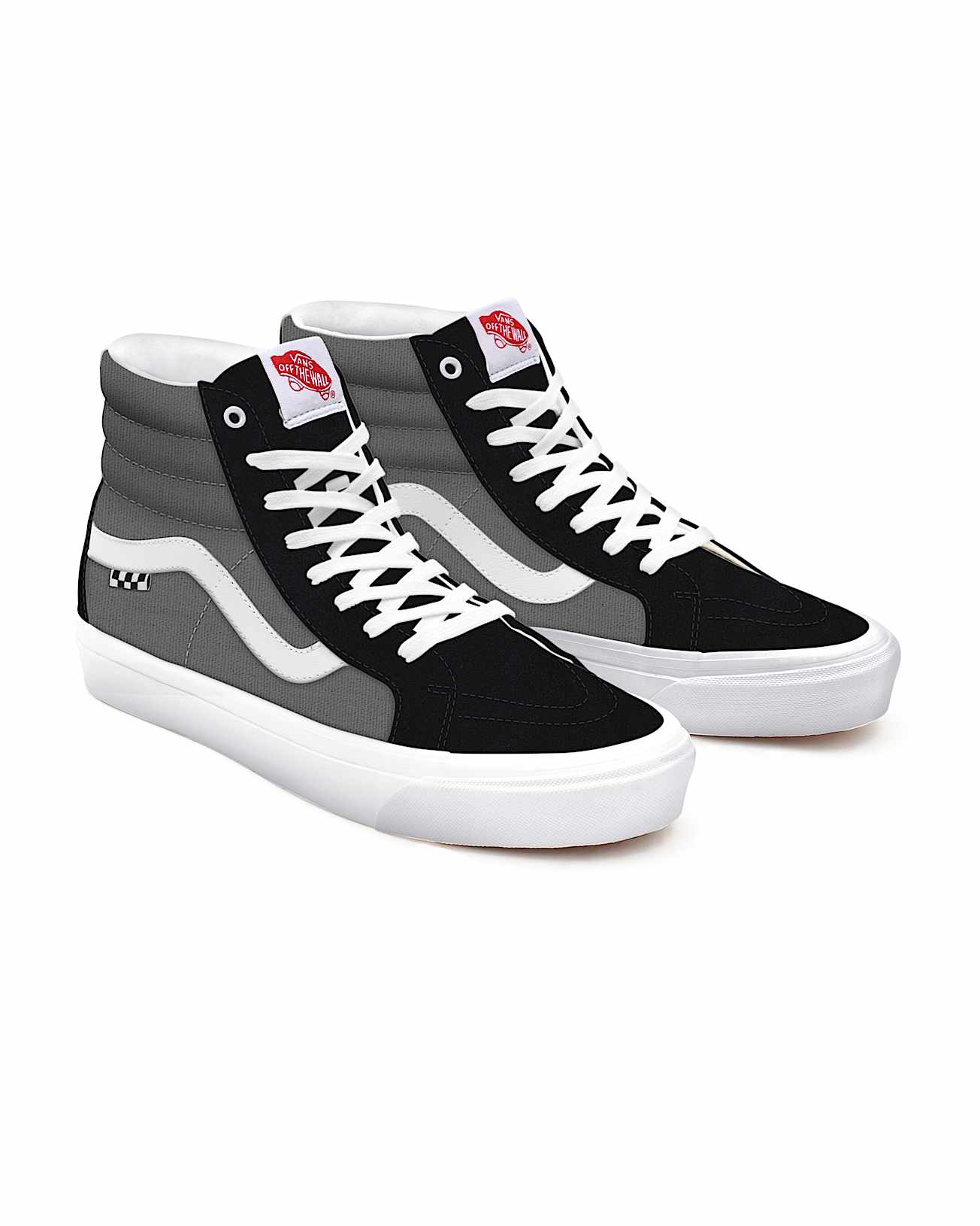Gepersonaliseerde Suede Charcoal and Black Suede Skate Sk8-Hi - 1