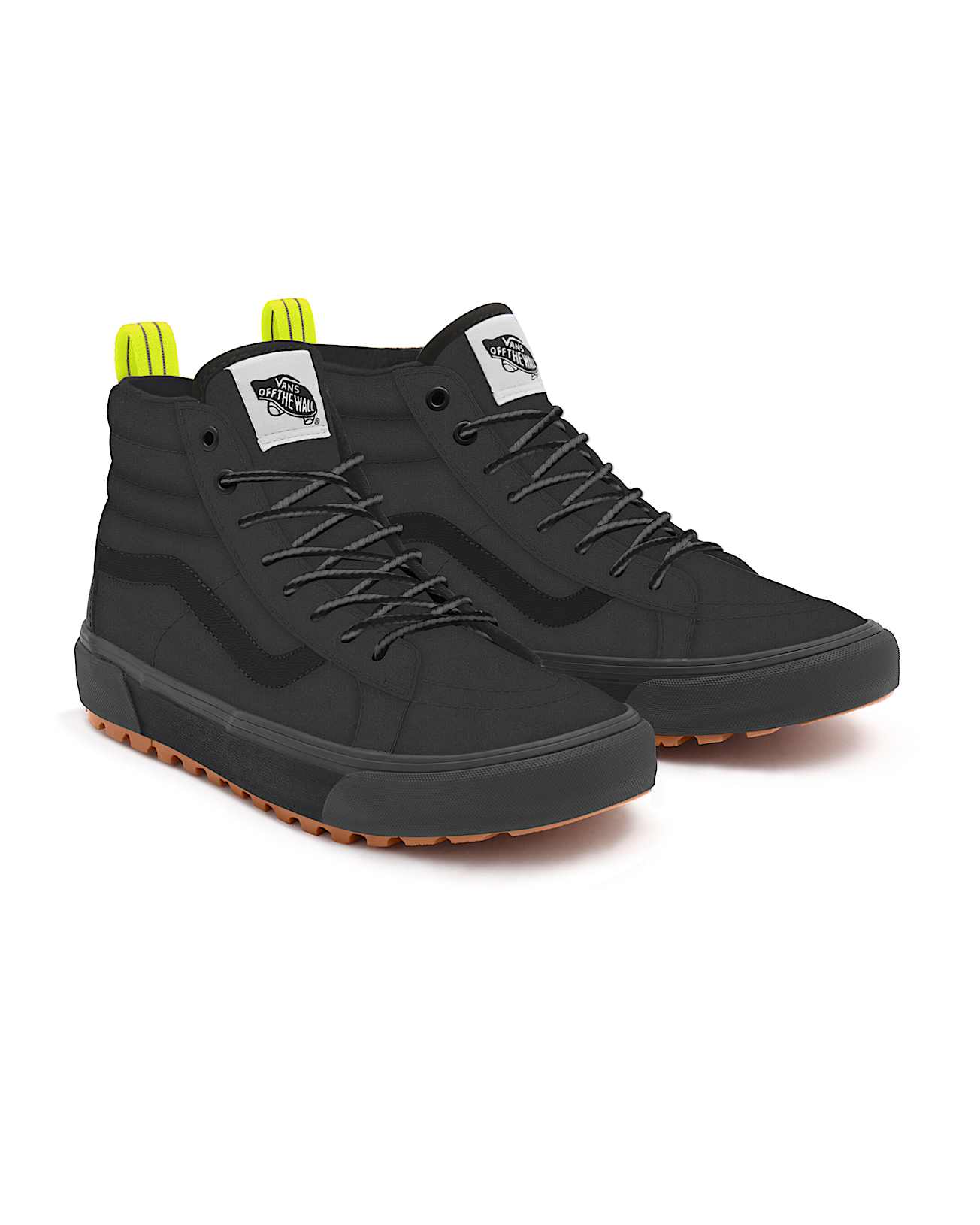 Customs Suede Total Black and Yellow Sk8-Hi MTE - 1