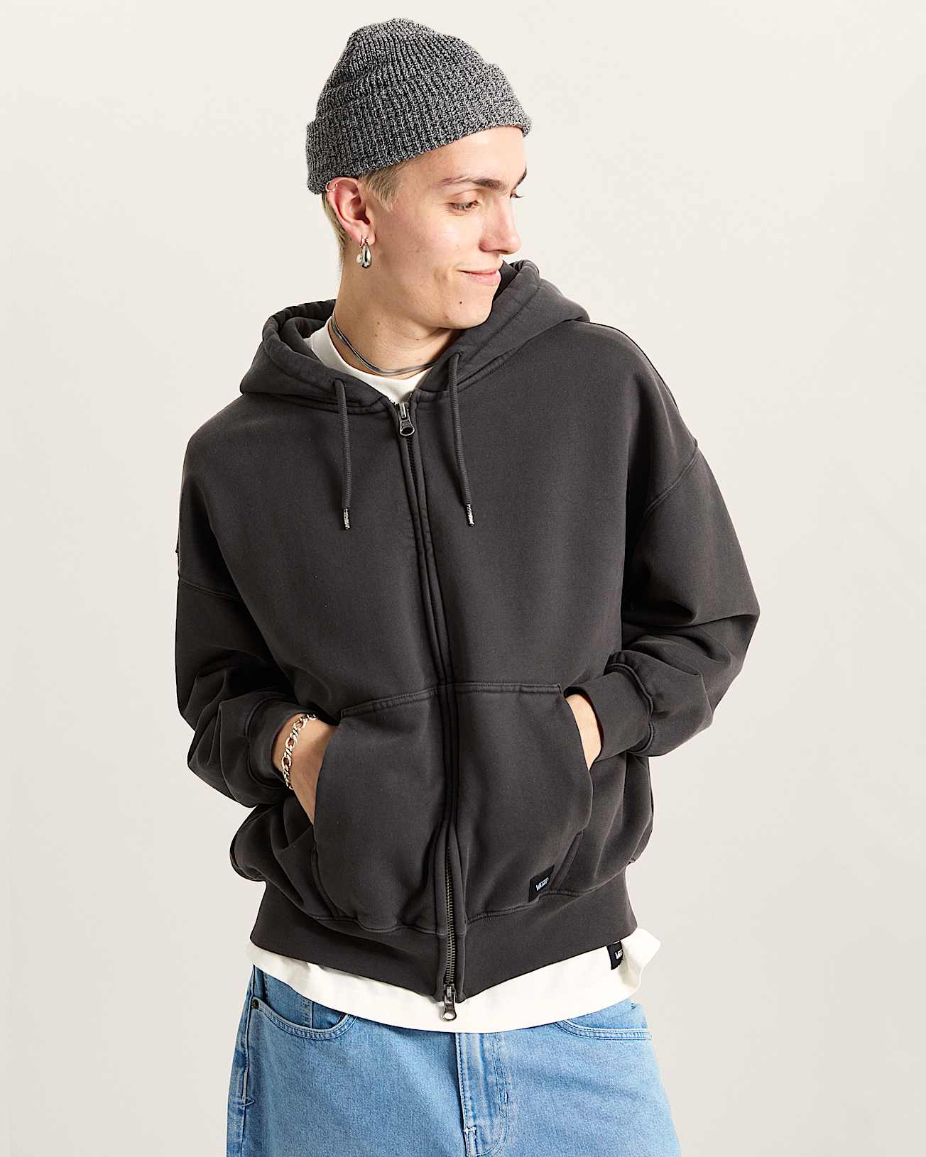 Felpa con zip e cappuccio Premium - 3