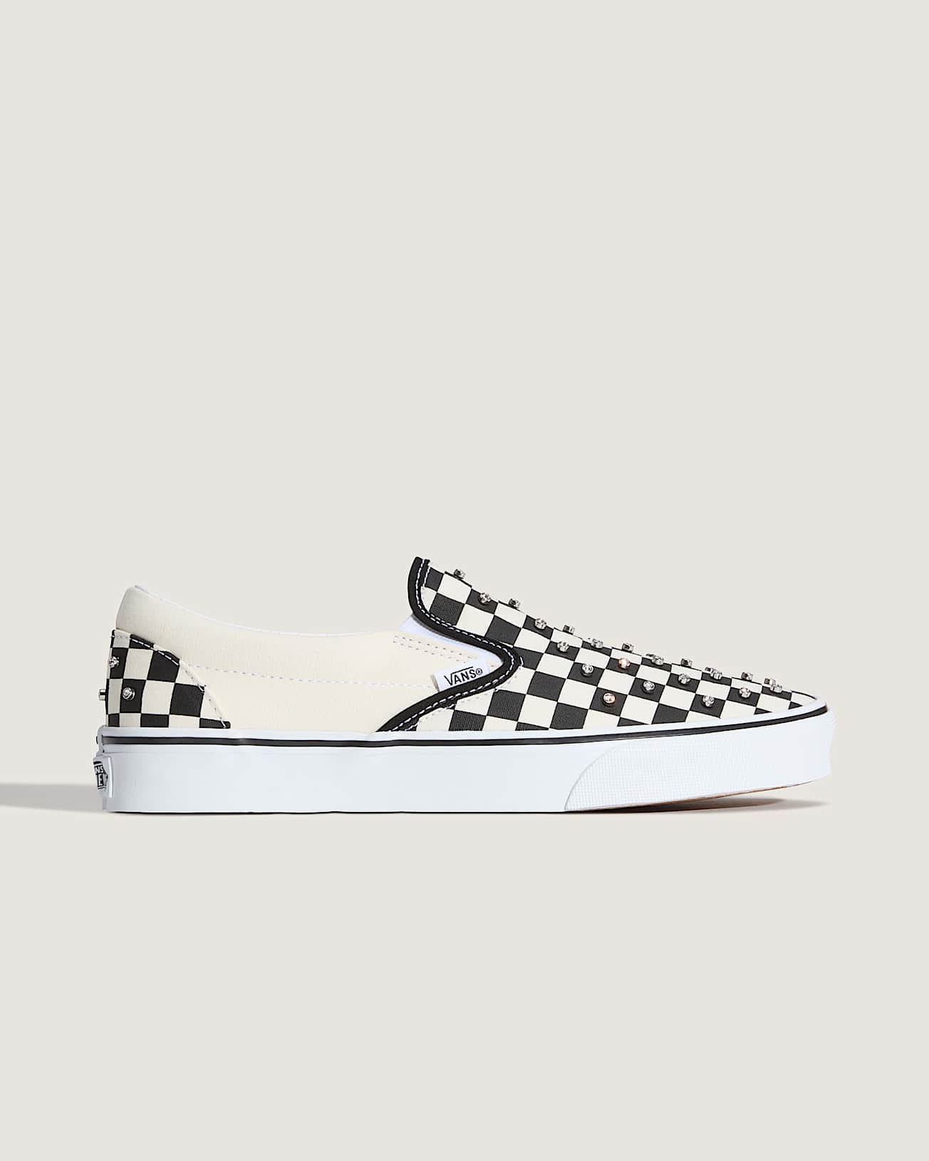 Ténis Slip-On Checkerboard Rhinestone - 5