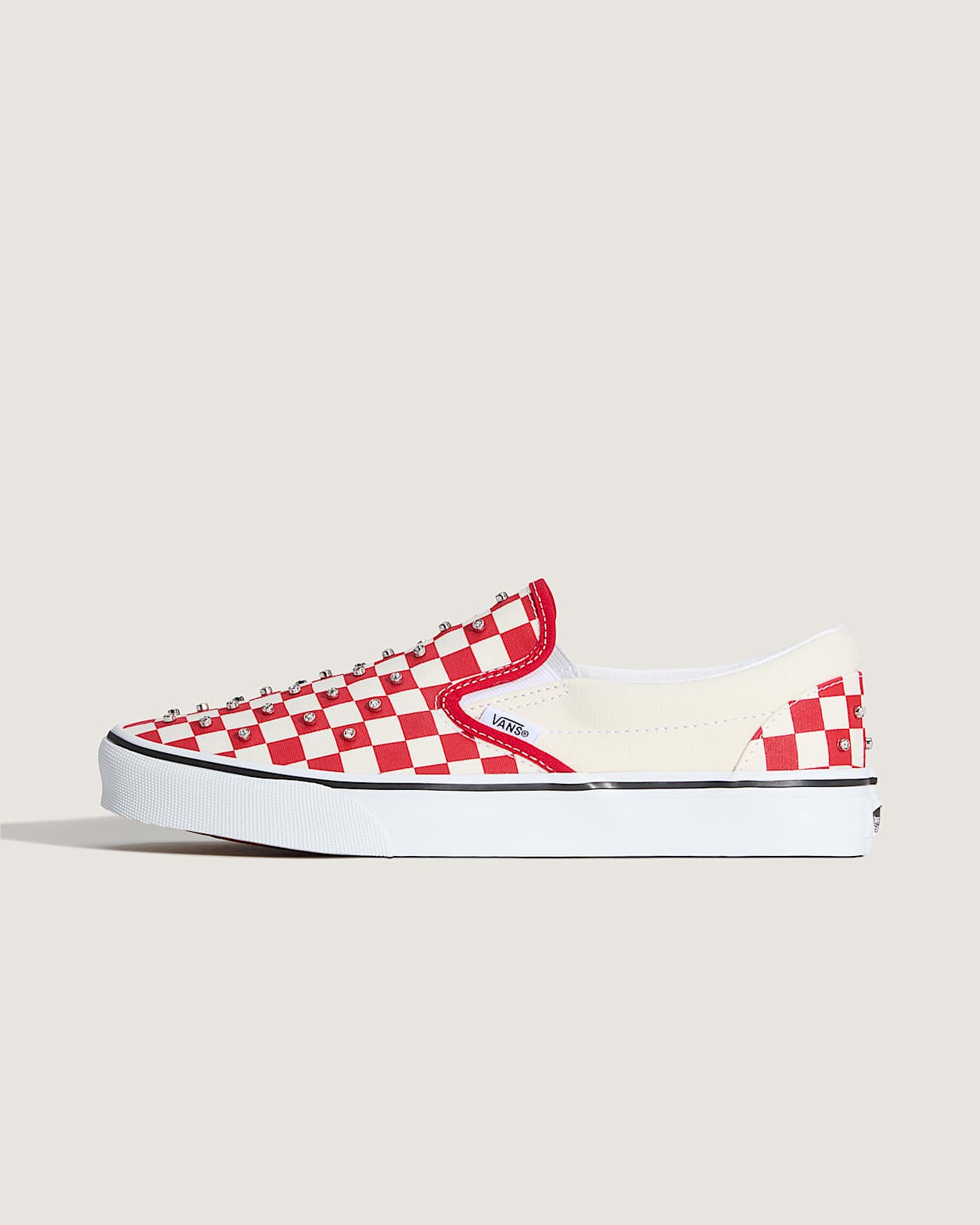 Slip-On Checkerboard Rhinestone Schoenen - 1