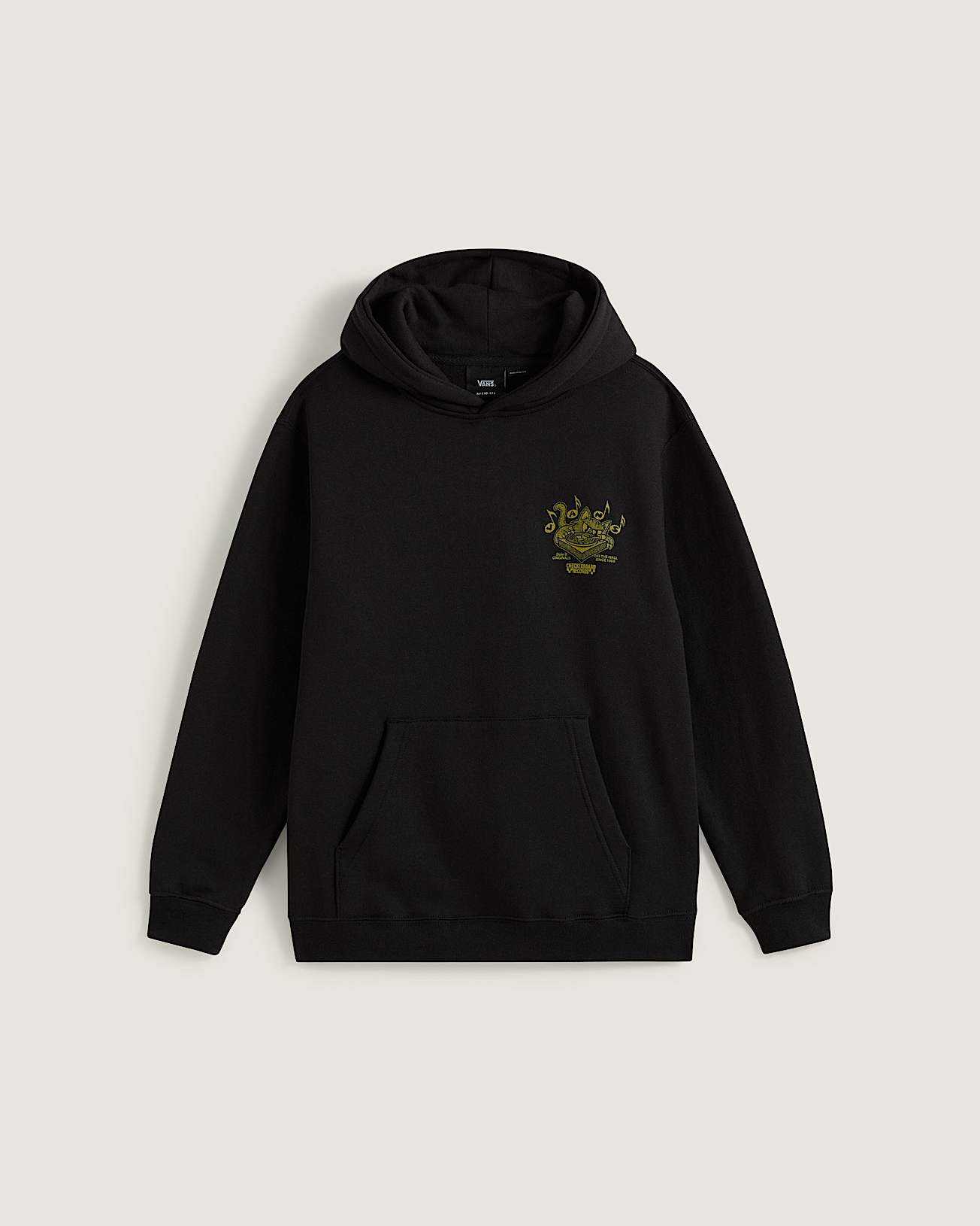 Kids Scratched Records Hoodie (8-14 years) in Black| Vans UK