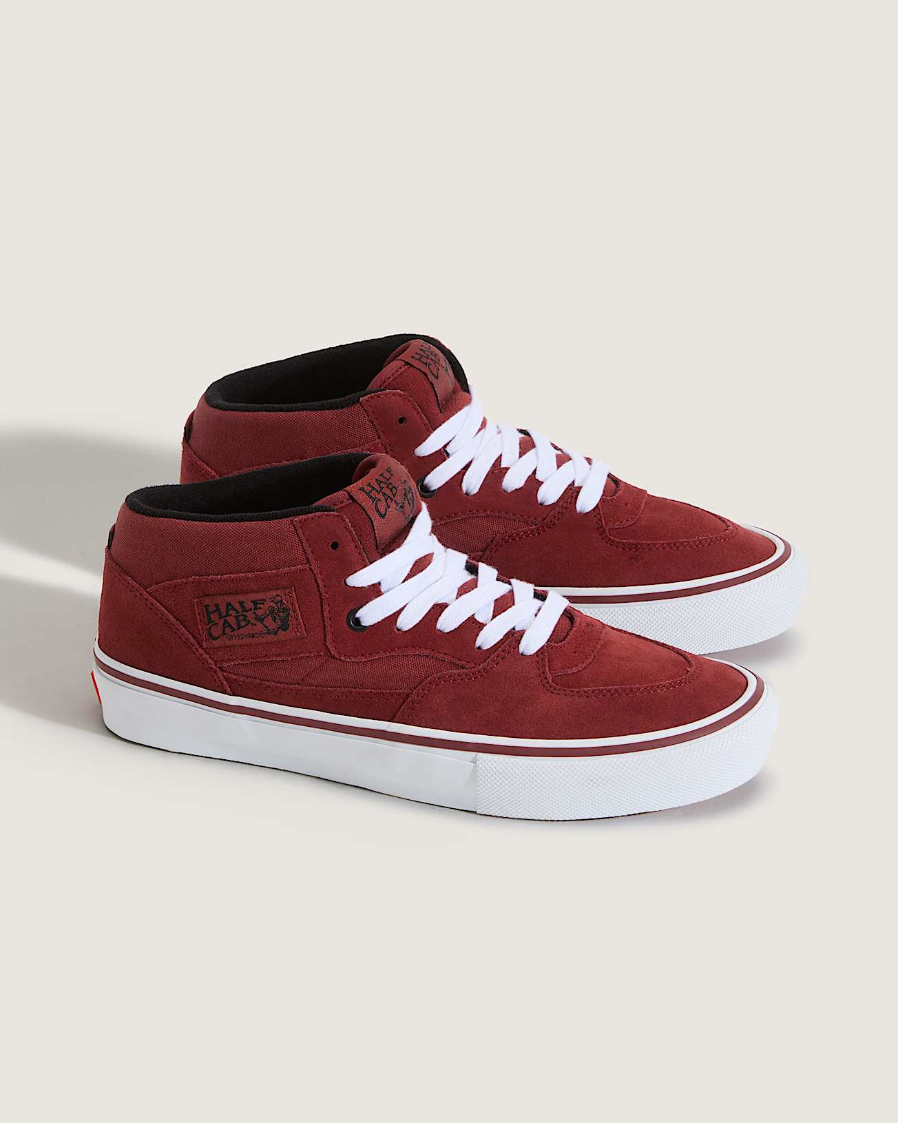 靴 DEADSTOCK VANS HALF CAB BURGUNDY 10.5 vintage vans half cab burgundy maroon leather size 8.5
