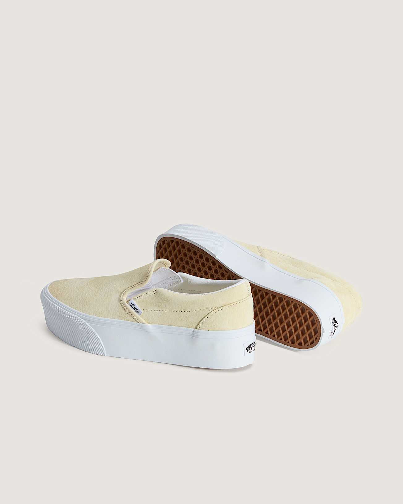 Classic Slip-On Stackform Shoes in Beige| Vans UK