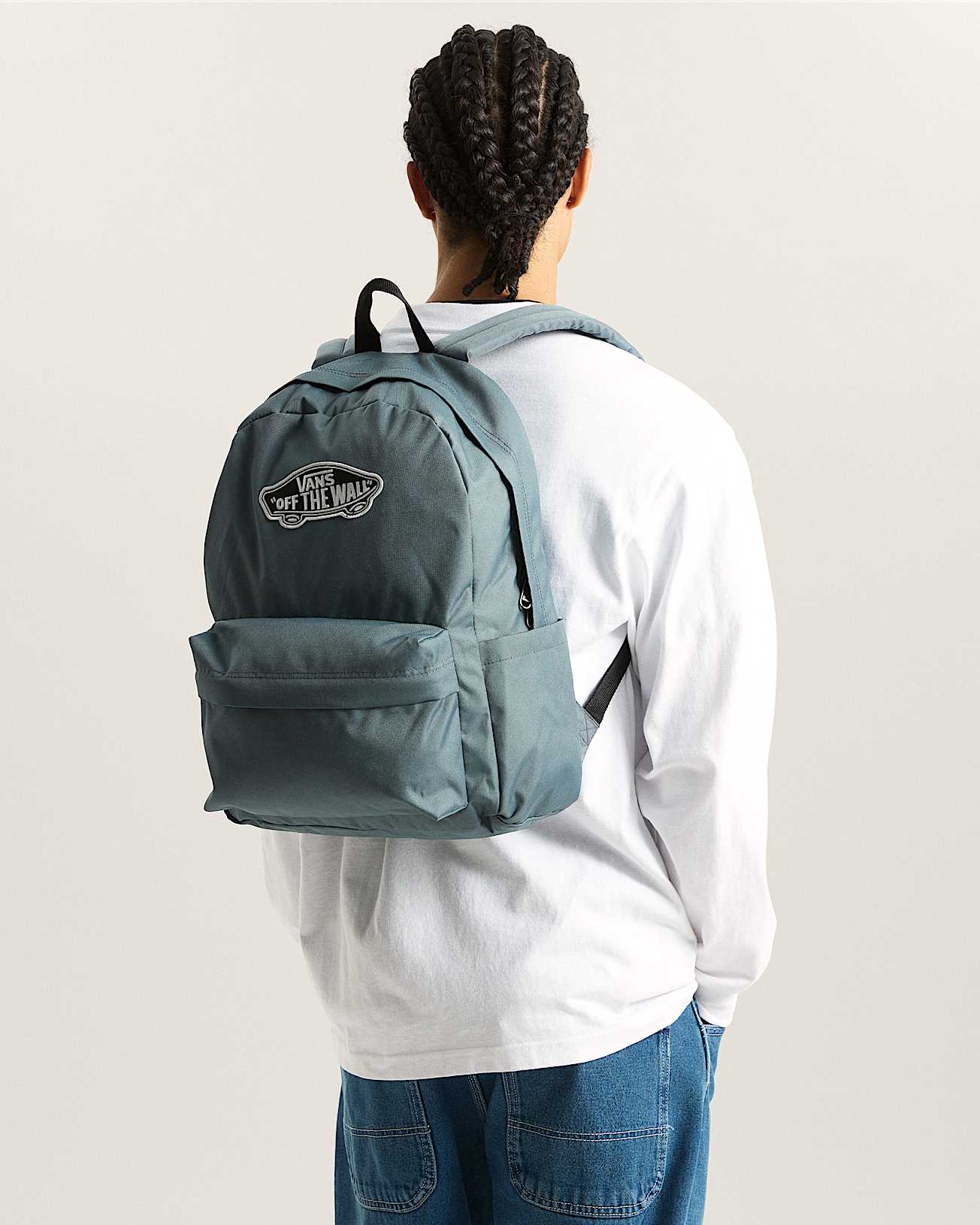 denim backpack vans