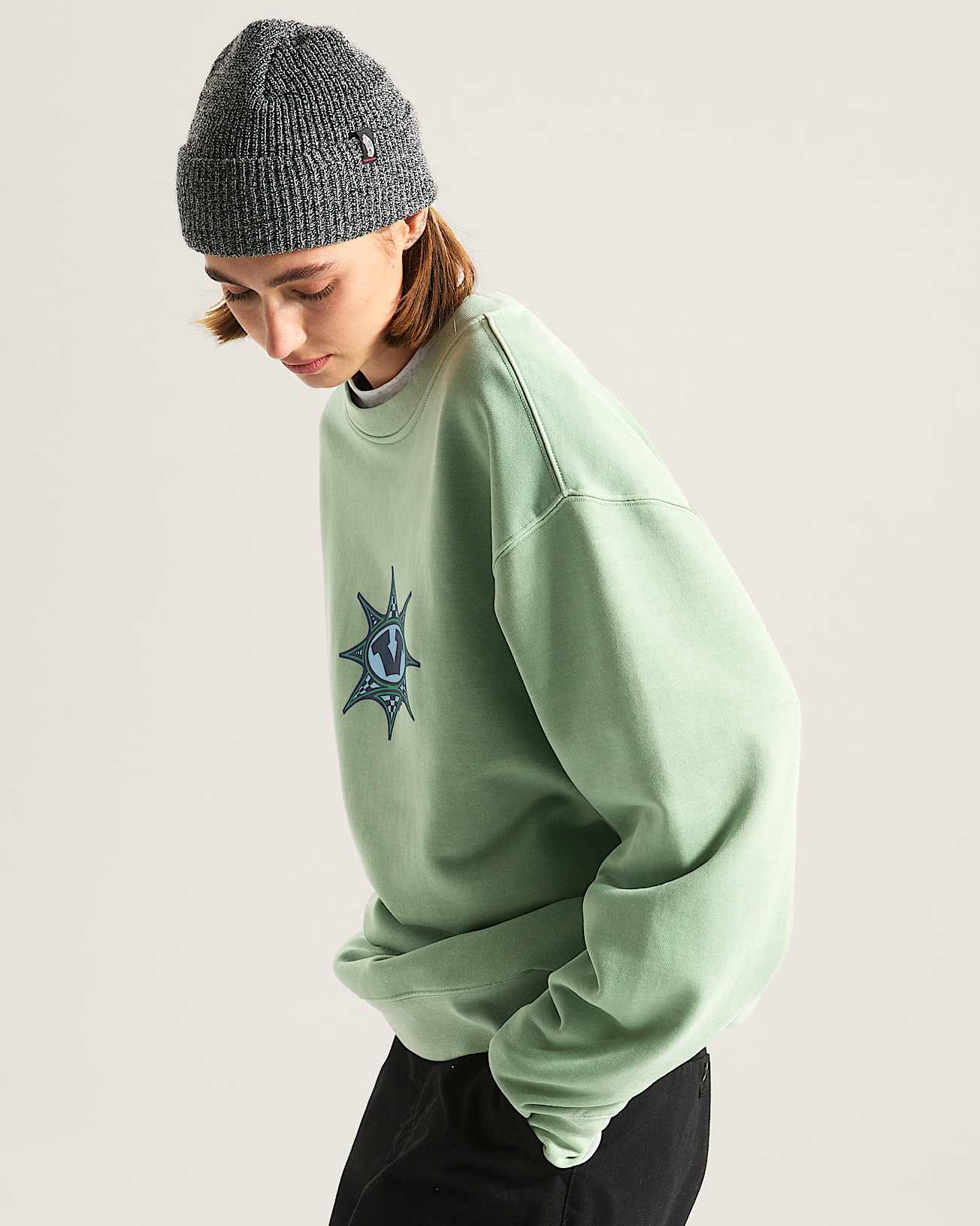 Star Checker Sweatshirt in Blue| Vans FI