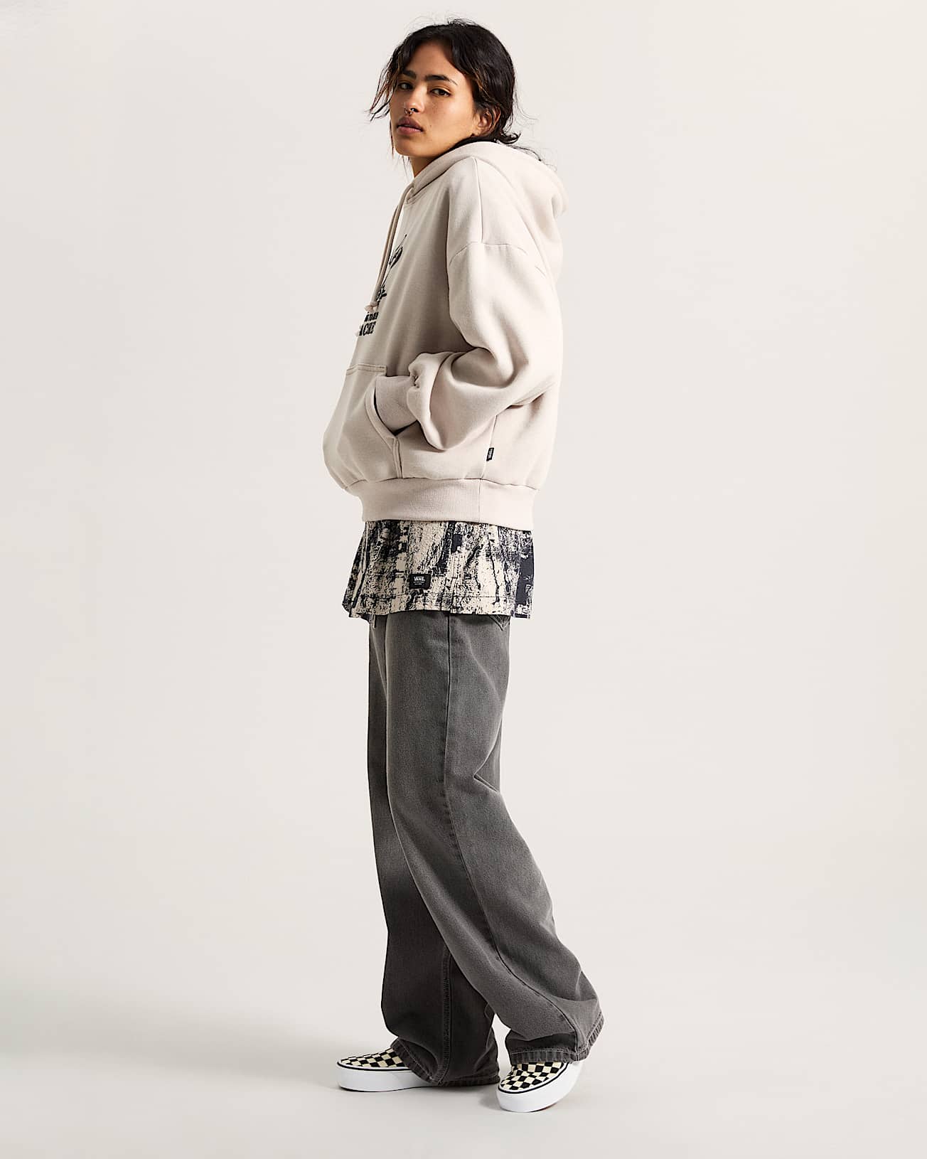 Down The Rabbit Hole Hoodie in Beige| Vans UK