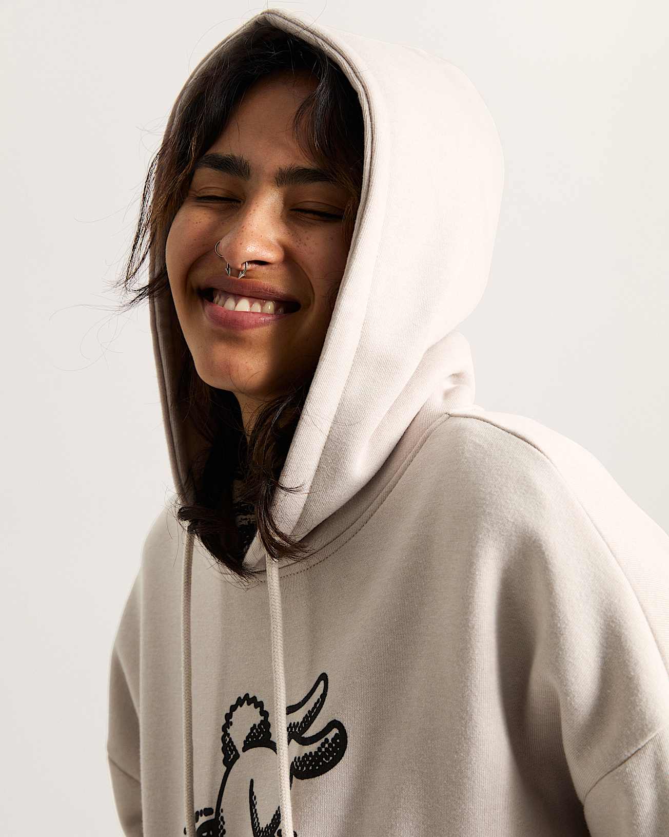 Down The Rabbit Hole Hoodie in Beige| Vans CZ