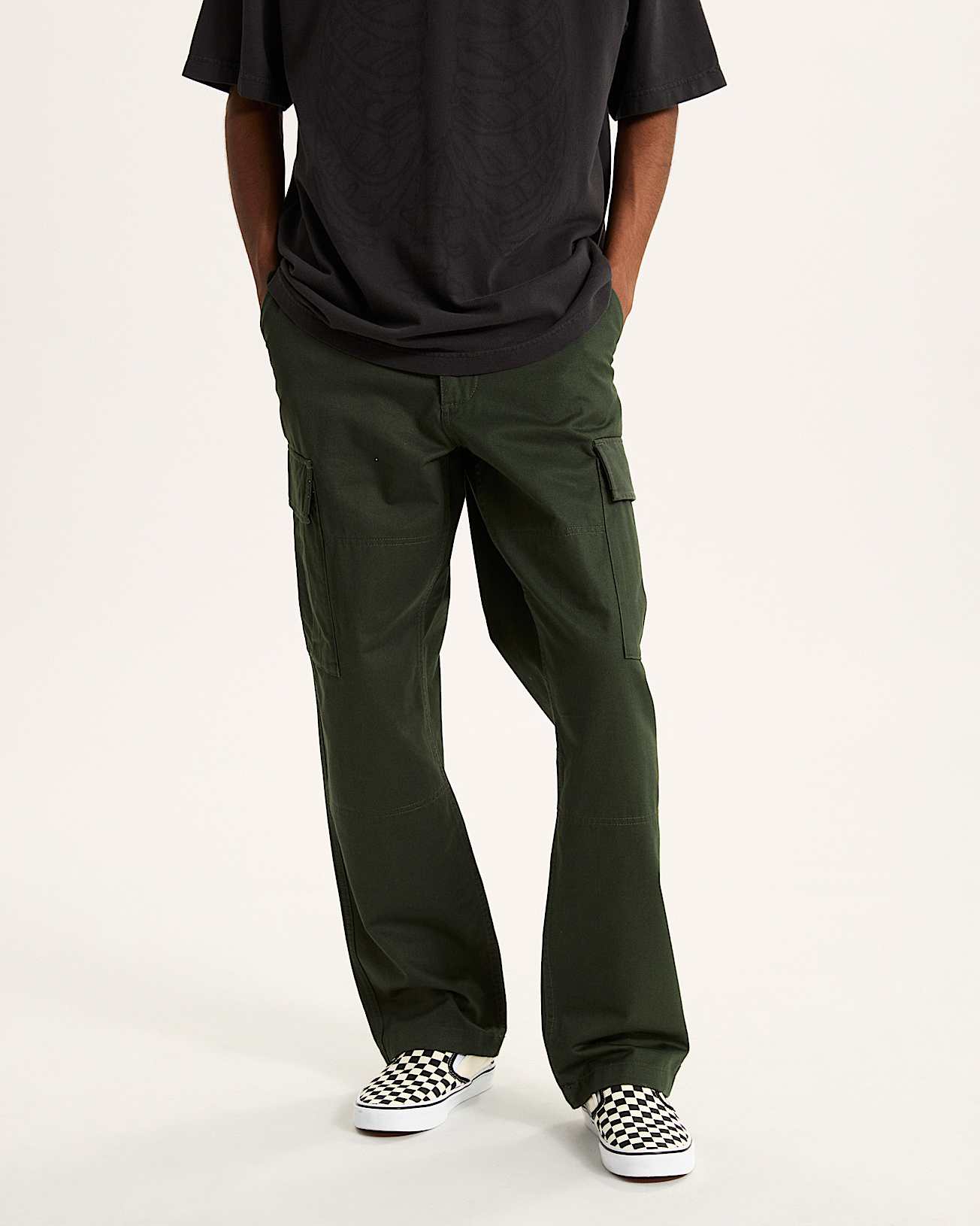 Pantalón cargo de pernera cónica y corte holgado Service - 3