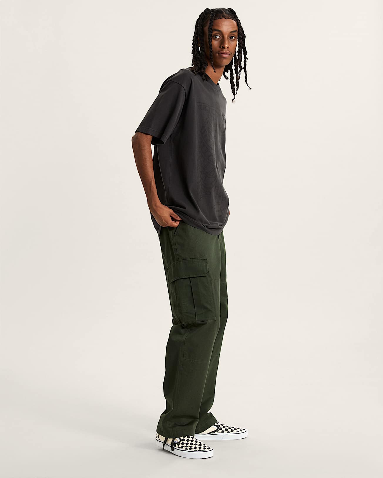 Pantalón cargo de pernera cónica y corte holgado Service - 6