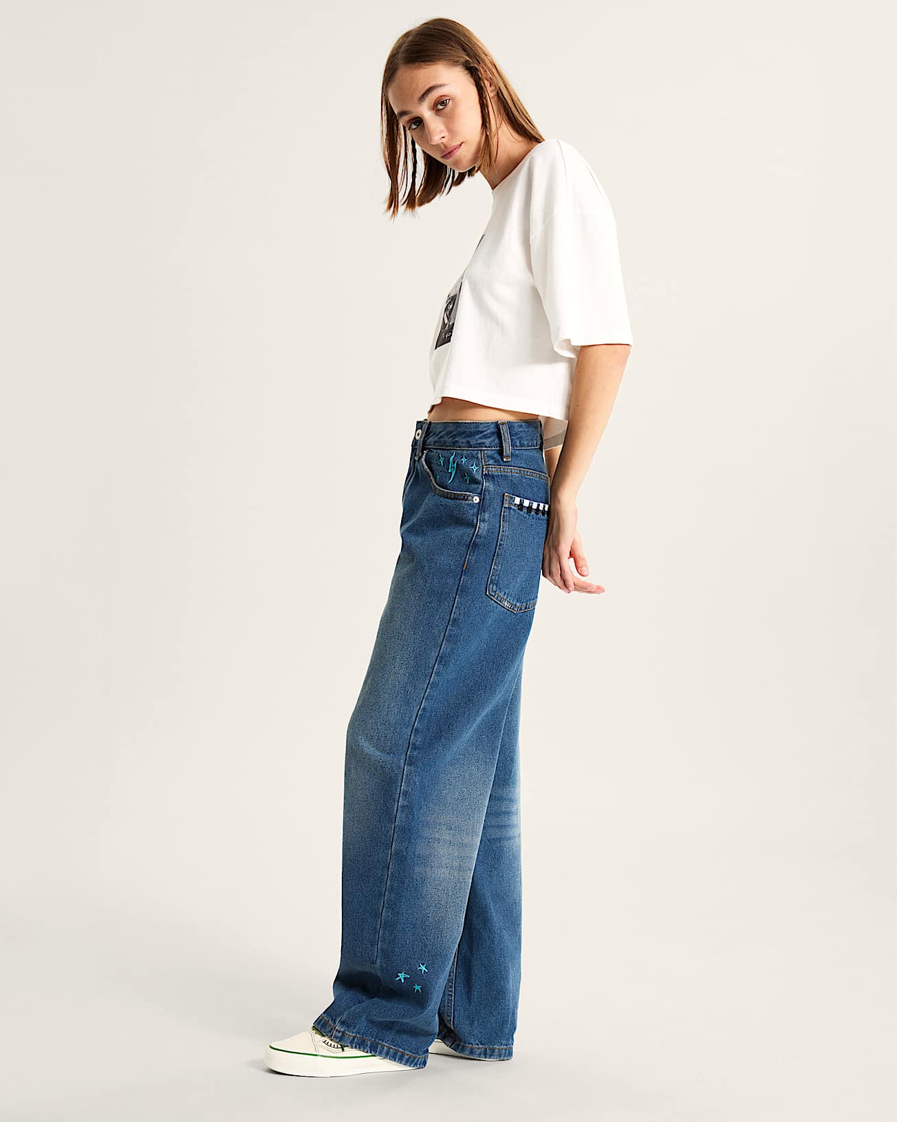 Pantalon brodé Sirelle - 5