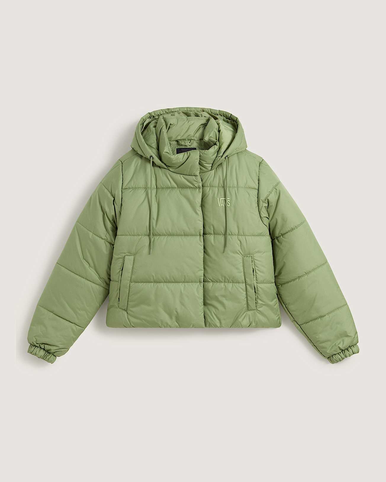 Hillgate Cropped Puffer Jacket in Green| Vans FI